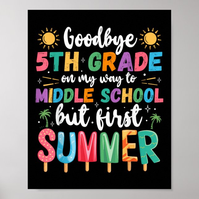 Adjö 5:e Klass Studenten till Mitten skolfirmor Poster (Framsidan)