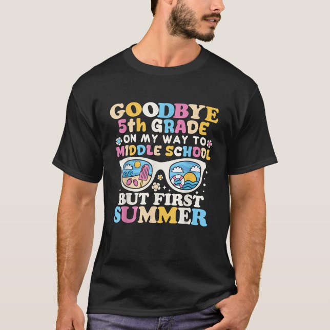 Adjö 5:e Klass Studenten till Mitten skolfirmor T Shirt (Framsida)