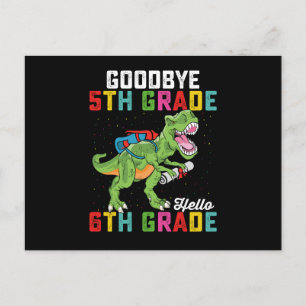 Adjö 5 Klass Hej 6e Klass T Rex Dinosaur Vykort