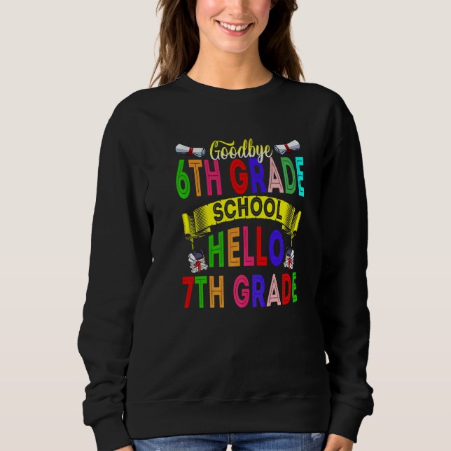 Adjö 6e Klass Hej 7:e Klass 2022 Studenten T Shirt (Framsida)