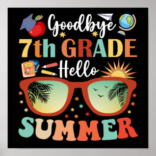 Adjö 7:e Klass Hej Sommar Poster