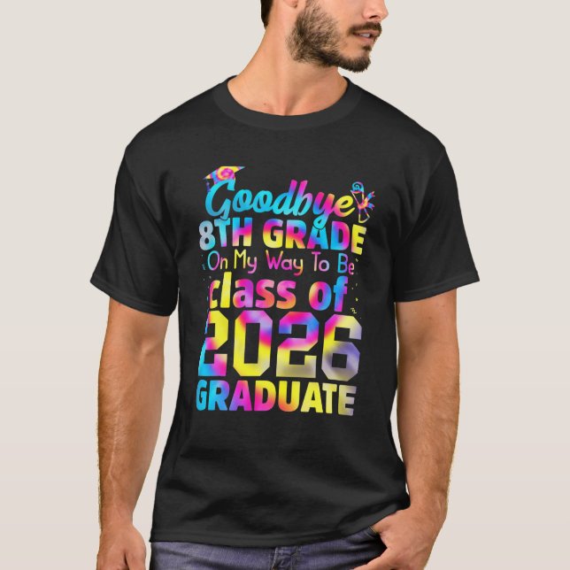 Adjö 8:e Klass-klassen 2026 Grad Hej 9Th Gra T Shirt (Framsida)