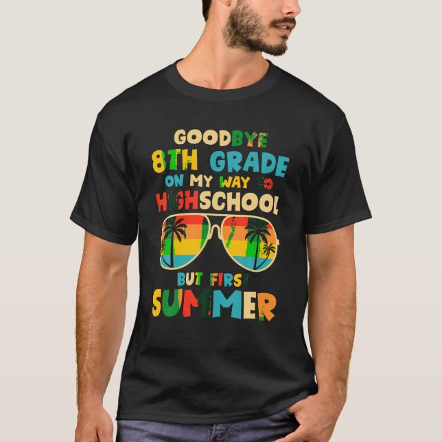 Adjö 8 Klass Studenten till Hej S T Shirt (Framsida)