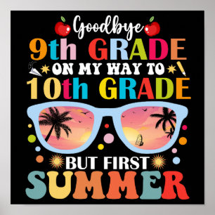 Adjö 9:e Klass Student 10:e Klass Hej Sommaren Poster