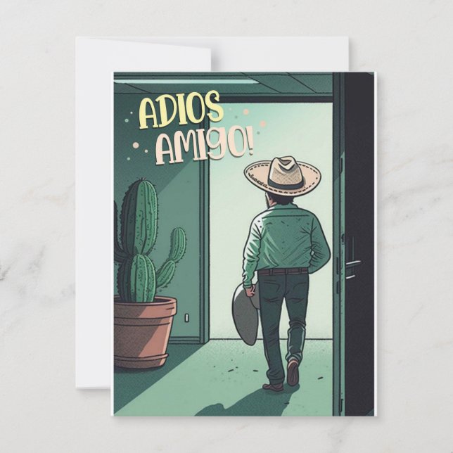 Adjö Adios Amigo Card Julkort (Framsida)