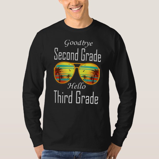 Adjö andra Klass Hej tredje Klass T Shirt (Framsida)