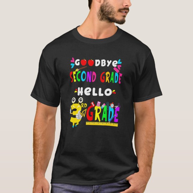Adjö andra Klass Hej tredje Klass tillbaka till Sc T Shirt (Framsida)