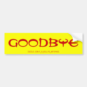 Adjö Bumper Sticker Bildekal