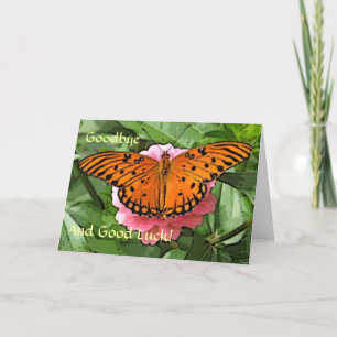 Adjö Butterfly Card Kort