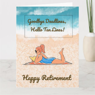 Adjö Deadlines Funny Pension Card Kort