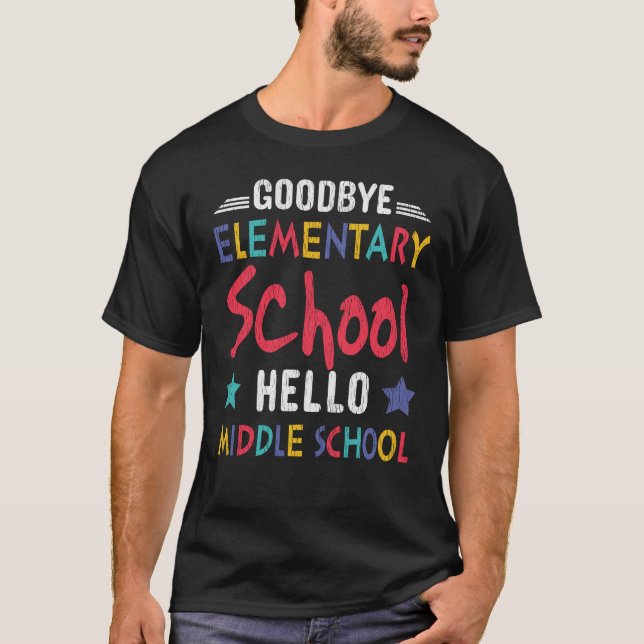 Adjö Elementär School Hej Mitten School Kids T Shirt (Framsida)