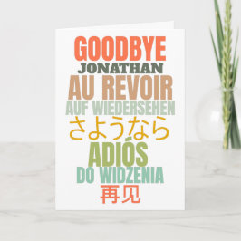 Adjö Farewell Kort