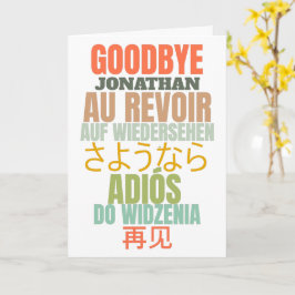 Adjö Farewell Kort