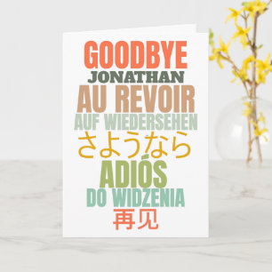 Adjö Farewell Kort