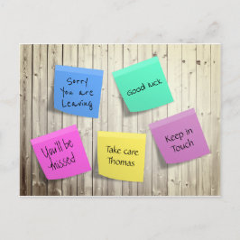 Adjö Farewell Post its Vykort