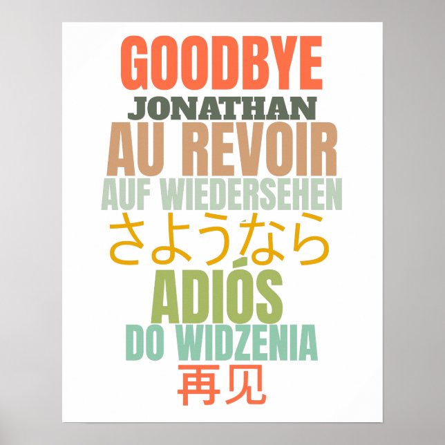 Adjö Farewell Poster (Framsidan)