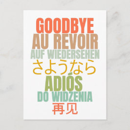 Adjö Farewell Vykort
