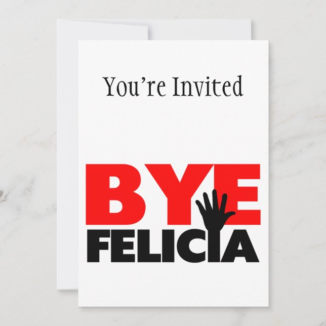 Adjö Felicia Handviftning Inbjudningar (Framsida)