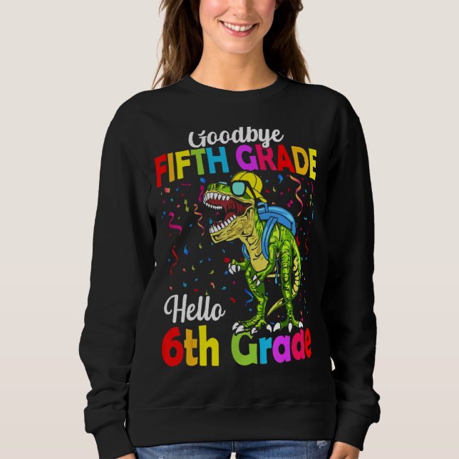 Adjö femte Klass Studenten Hej sjätte Klass T Shirt (Framsida)