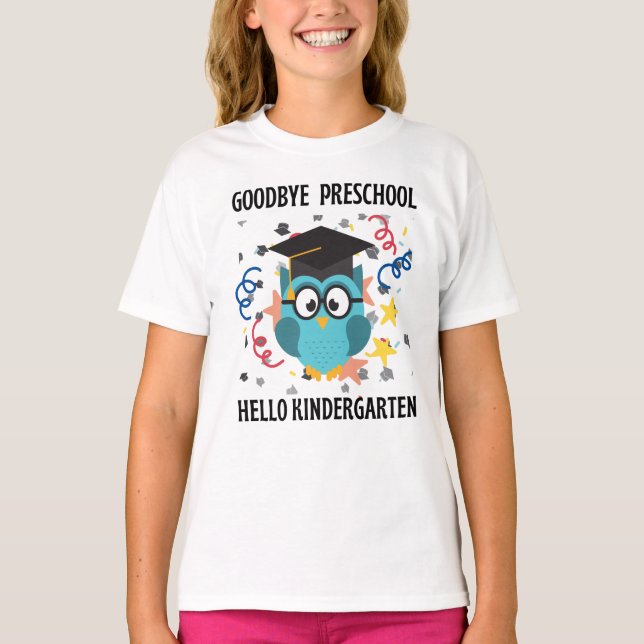 Adjö förchool hej kindergarten T-Shirt (Framsida)
