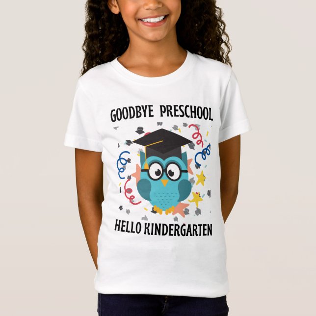 Adjö förchool hej kindergarten T-Shirt (Framsida)