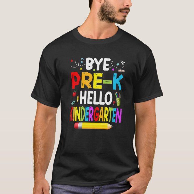 Adjö Före K Hej Kindergarten Back to school T Shirt (Framsida)