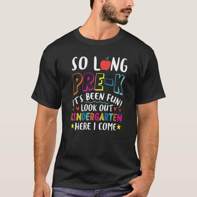 Adjö Före K Hej Kindergarten Back to school T Shirt (Framsida)