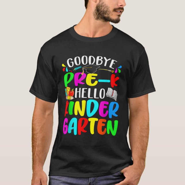 Adjö Före K Hej Kindergen Back to school T Shirt (Framsida)