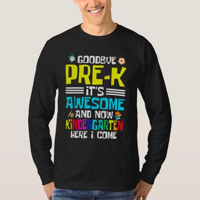 Adjö förK Fantastisk och nu Kindergarten hennes T Shirt (Framsida)