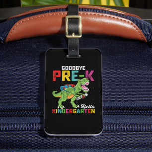 Adjö FörK Hej Kindergarten T Rex School Bagagebricka