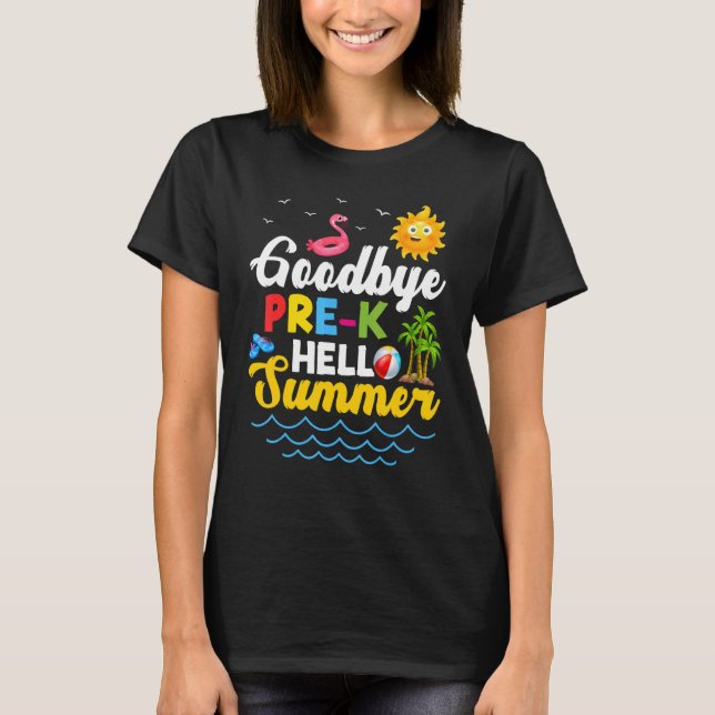 Adjö Förk Lärare Student Kids Hej Summer T Shirt (Framsida)