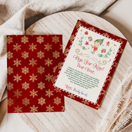 Adjö från din elf brev inbjudningar