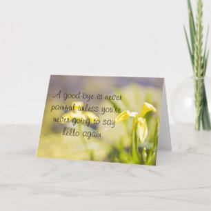 Adjö hälsningskortet daffodil kort