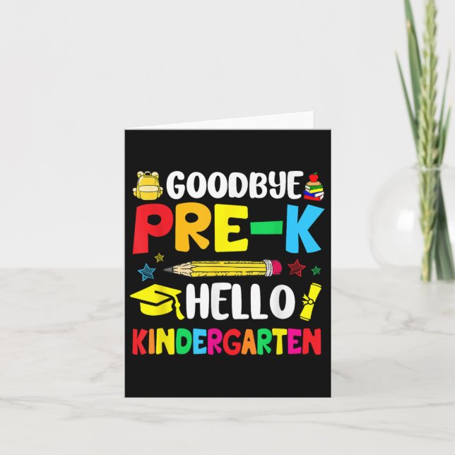 Adjö Hej före k Kindergarten - Back to school Kort (Framsida)