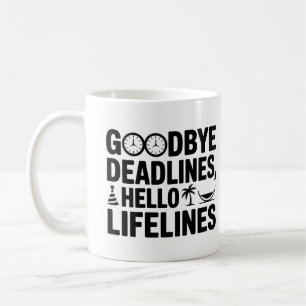 Adjö Hej Lifelines Mugg-Pension Kaffemugg