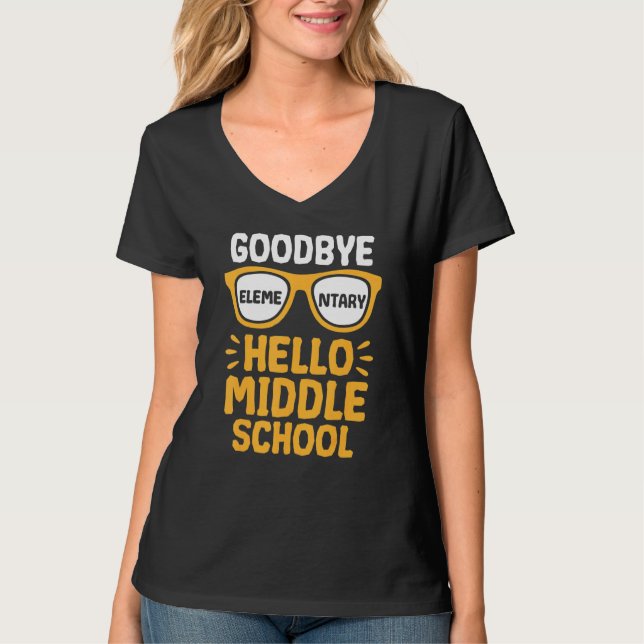 Adjö Hej Mitten School Teacher Stu T Shirt (Framsida)