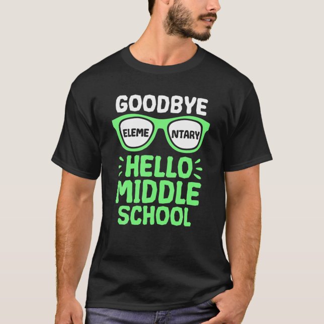 Adjö Hej Mitten School Teacher Stu T Shirt (Framsida)