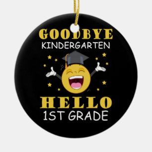 Adjö Kindergarten Hej 1:a Klass Julgransprydnad Keramik