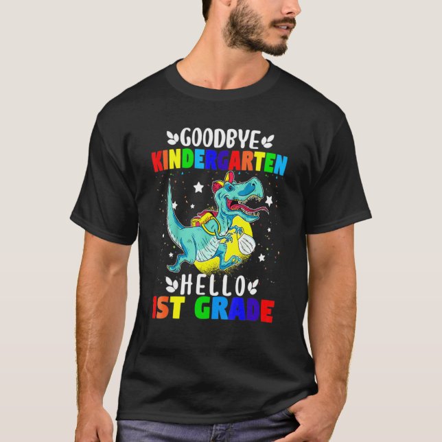 Adjö Kindergarten Hej 1:a Klass Kindergarten T Shirt (Framsida)