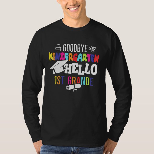Adjö Kindergarten Hej 1:a Klass Kindergarten T Shirt (Framsida)
