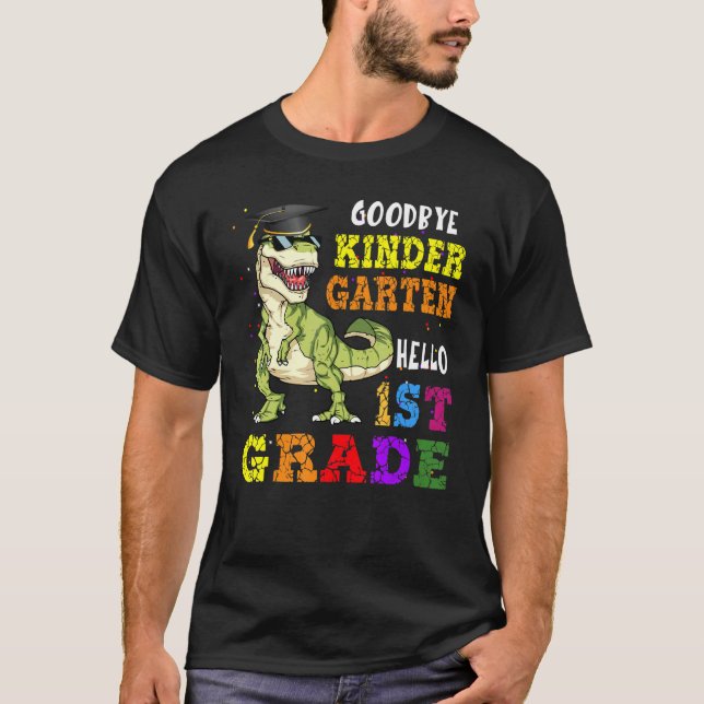 Adjö Kindergarten Hej 1:a Klass Studenten La T Shirt (Framsida)