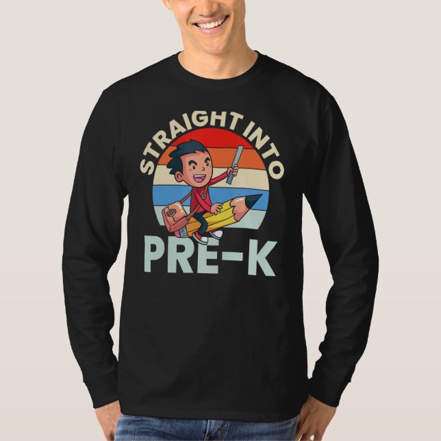 Adjö Kindergarten Hej First Klass Studenten T Shirt (Framsida)
