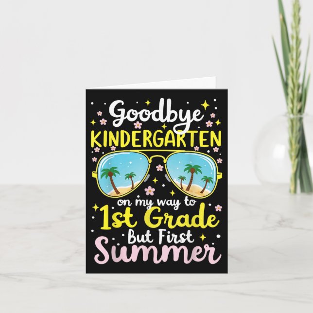 Adjö Kindergarten, Hej First Klass Tee for Su Kort (Framsida)