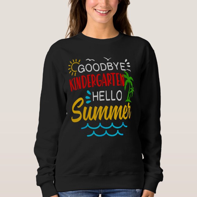 Adjö Kindergarten Hej Sommar Student Appare T Shirt (Framsida)