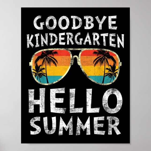 Adjö Kindergarten Hej Sommaren i går Graduat Poster (Framsidan)