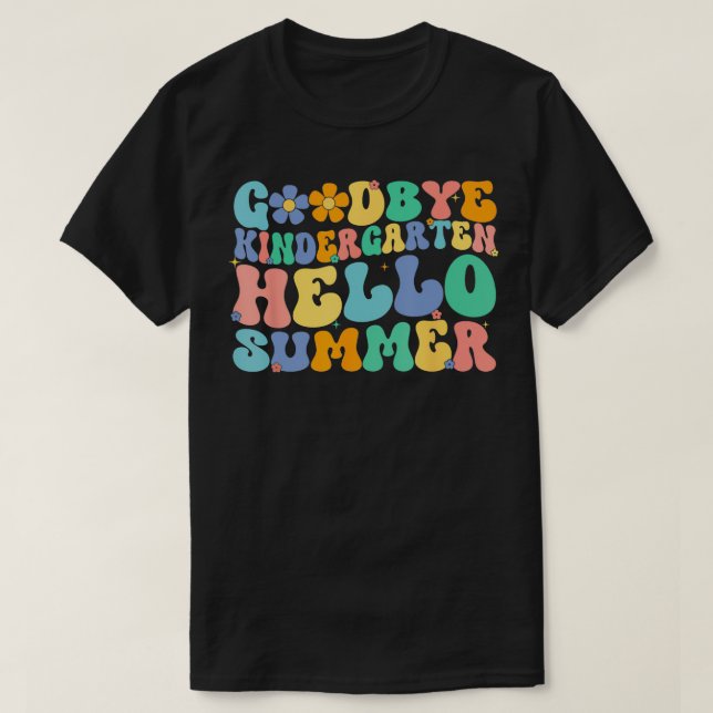 Adjö Kindergarten Hej Sommaren i Scho förra dagen T Shirt (Design framsida)