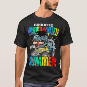Adjö Kindergarten Hej Sommaren Monster Lastbil Di T Shirt