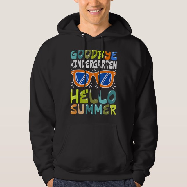 Adjö Kindergarten Hej Summer Kinder Student Hoodie (Framsida)