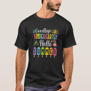 Adjö Kindergarten Hej Summer Popsicle Ice Las T Shirt