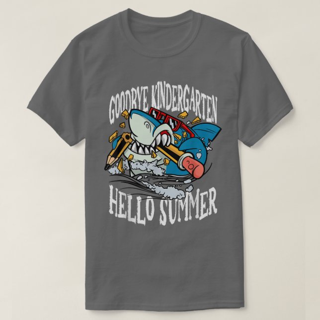Adjö Kindergarten Hej Summer Shark for Shark T Shirt (Design framsida)